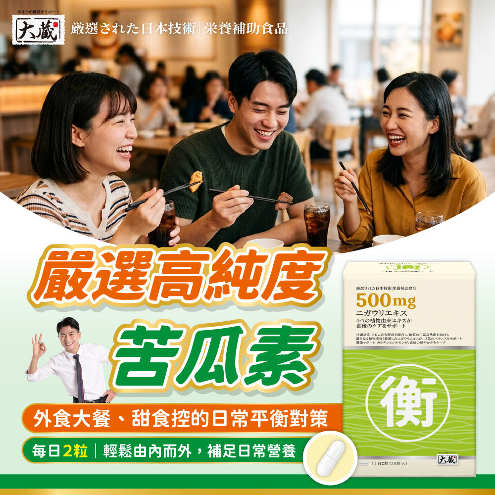 Okura 日本大藏 苦瓜萃取精華複方 (30粒/盒)