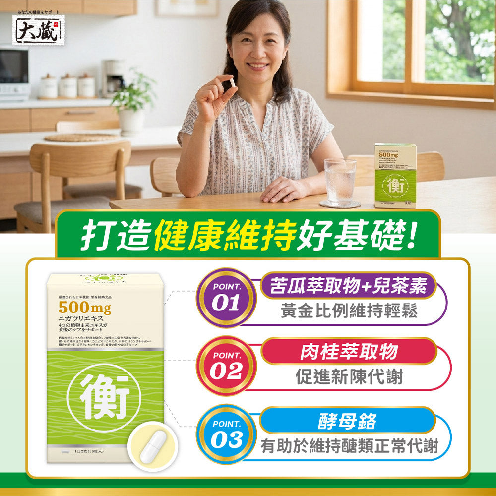 Okura 日本大藏 苦瓜萃取精華複方 (30粒/盒)